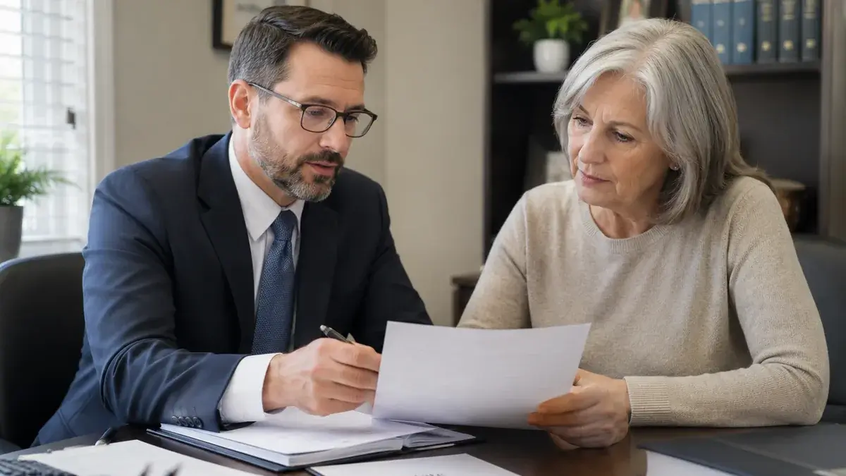 California Probate 2 two lawyers reviewing california probate documents.