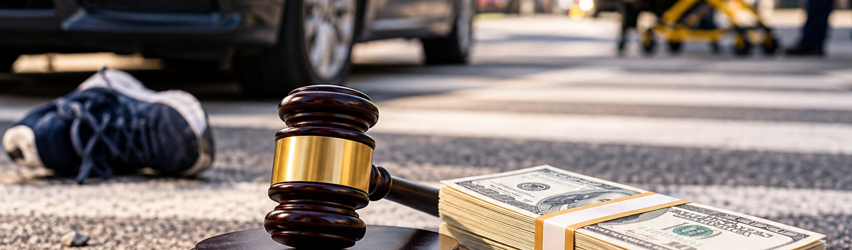 pedestrian hit by car settlement
